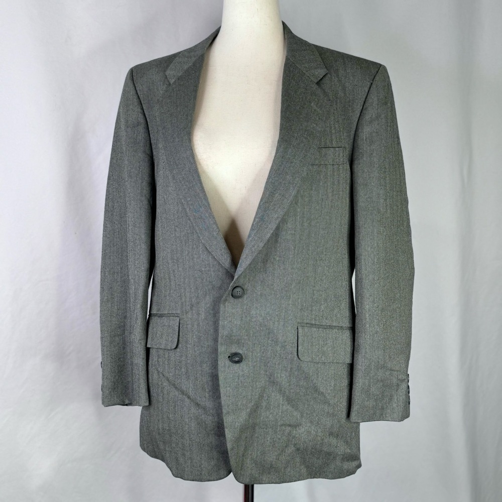 Vintage Sasson herringbone wool blazer oversized boxy